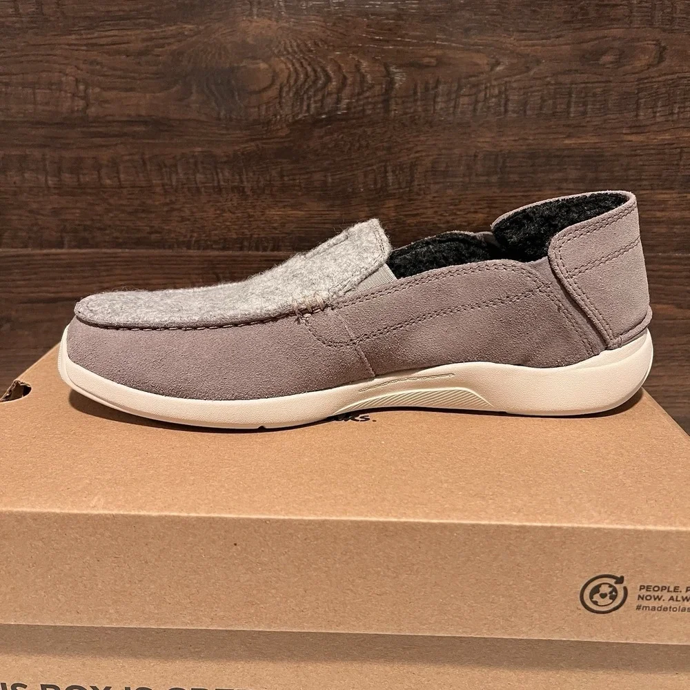 Clarks Men's Gorwin Step Grey Suede Casual Loafer‎ Shoes Size 8.5M